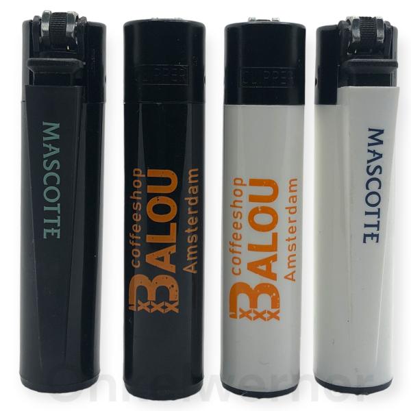 Coffeeshop Balou Amsterdam Mascotte Clipper Feuerzeug 2er Set